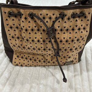 Elegant Brown and Tan Shoulder Bag